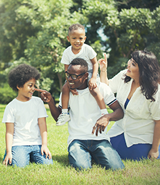 Family enjoying the outdoors