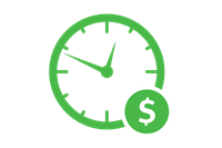 Save time and money icon
