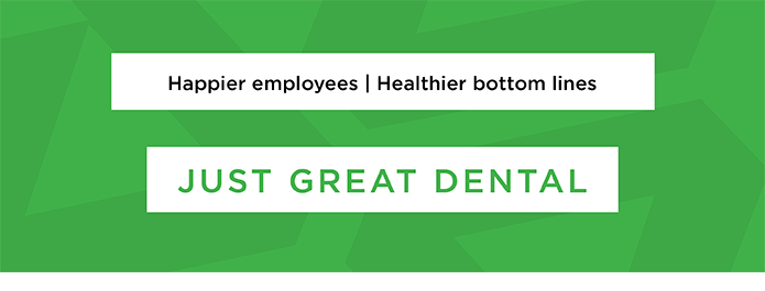 Happier employees and healthier bottom lines text on triangle background